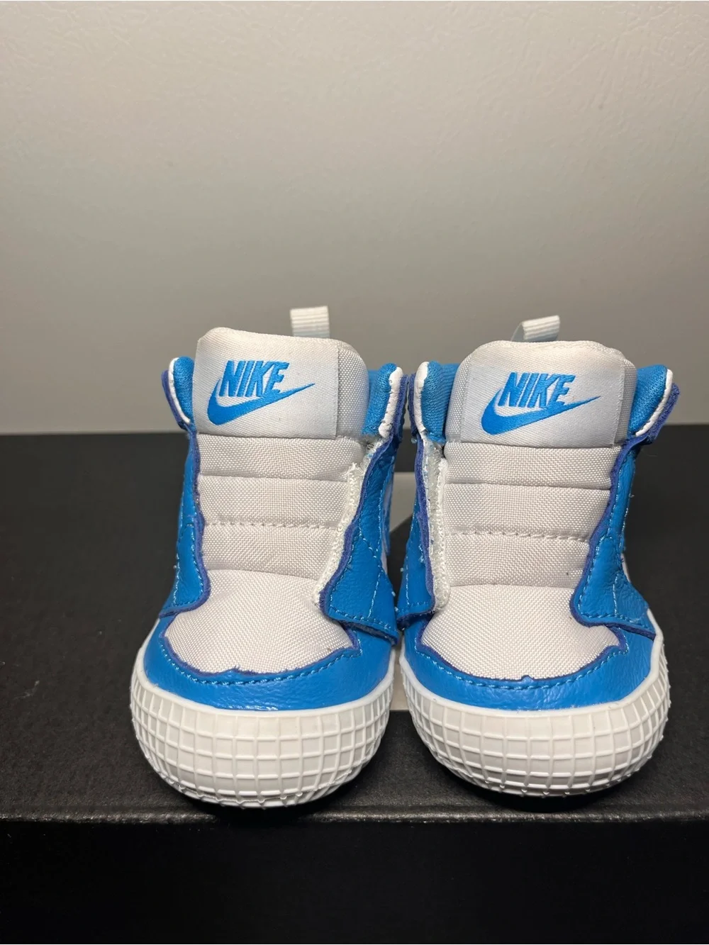 Jordan baby White and Blue High-Top Sneakers